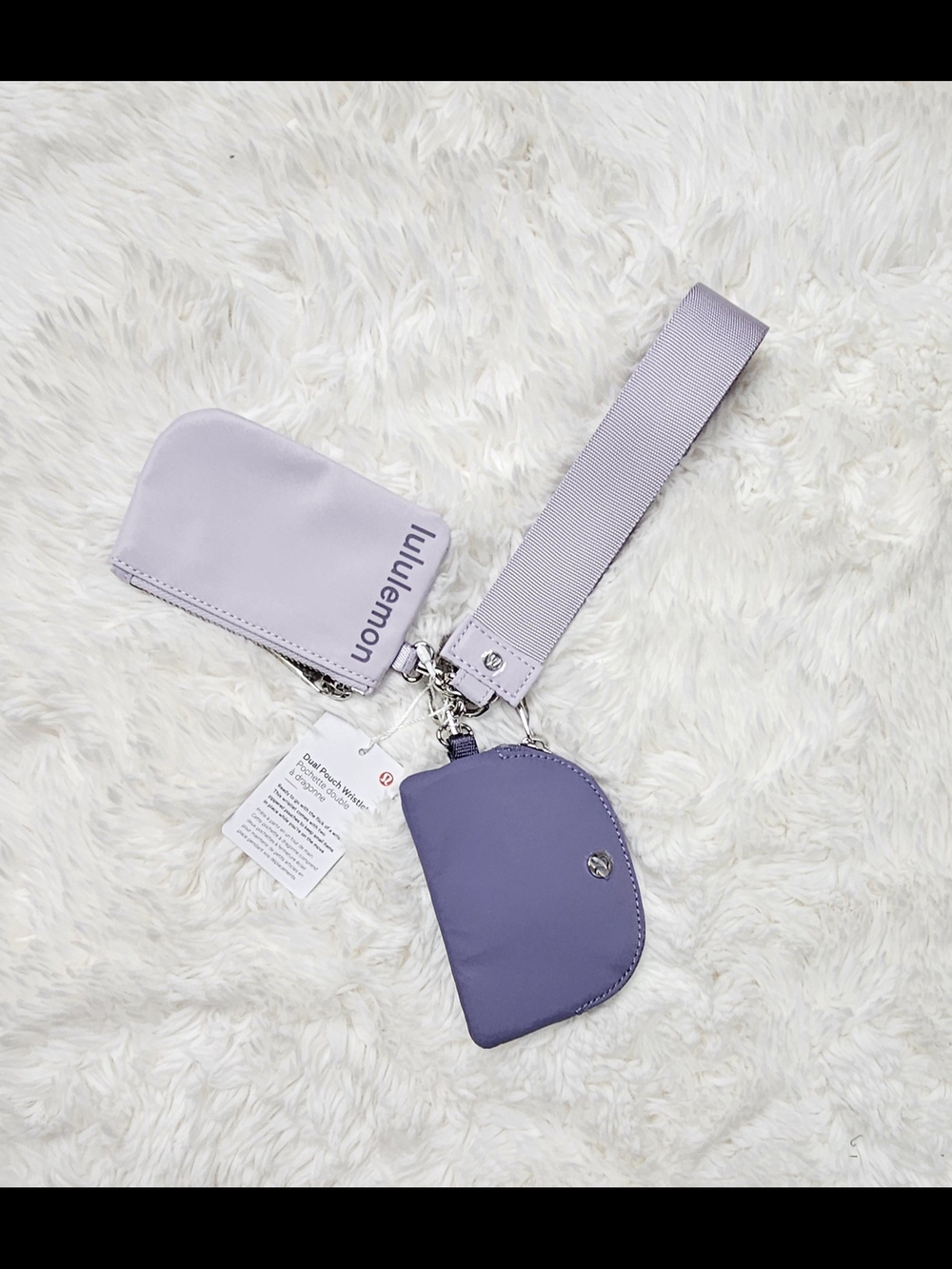 NWT Lululemon Dual Pouch Wristlet - Faint Lavender / Grape Mist